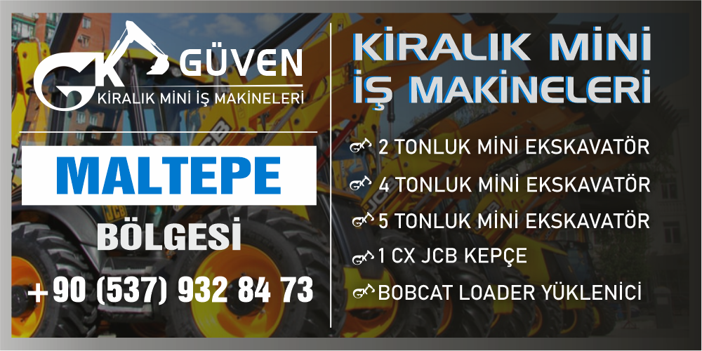 Maltepe Kiralık Mini Kepçe Ekskavatör Bobcat 1 cx Kepçeler